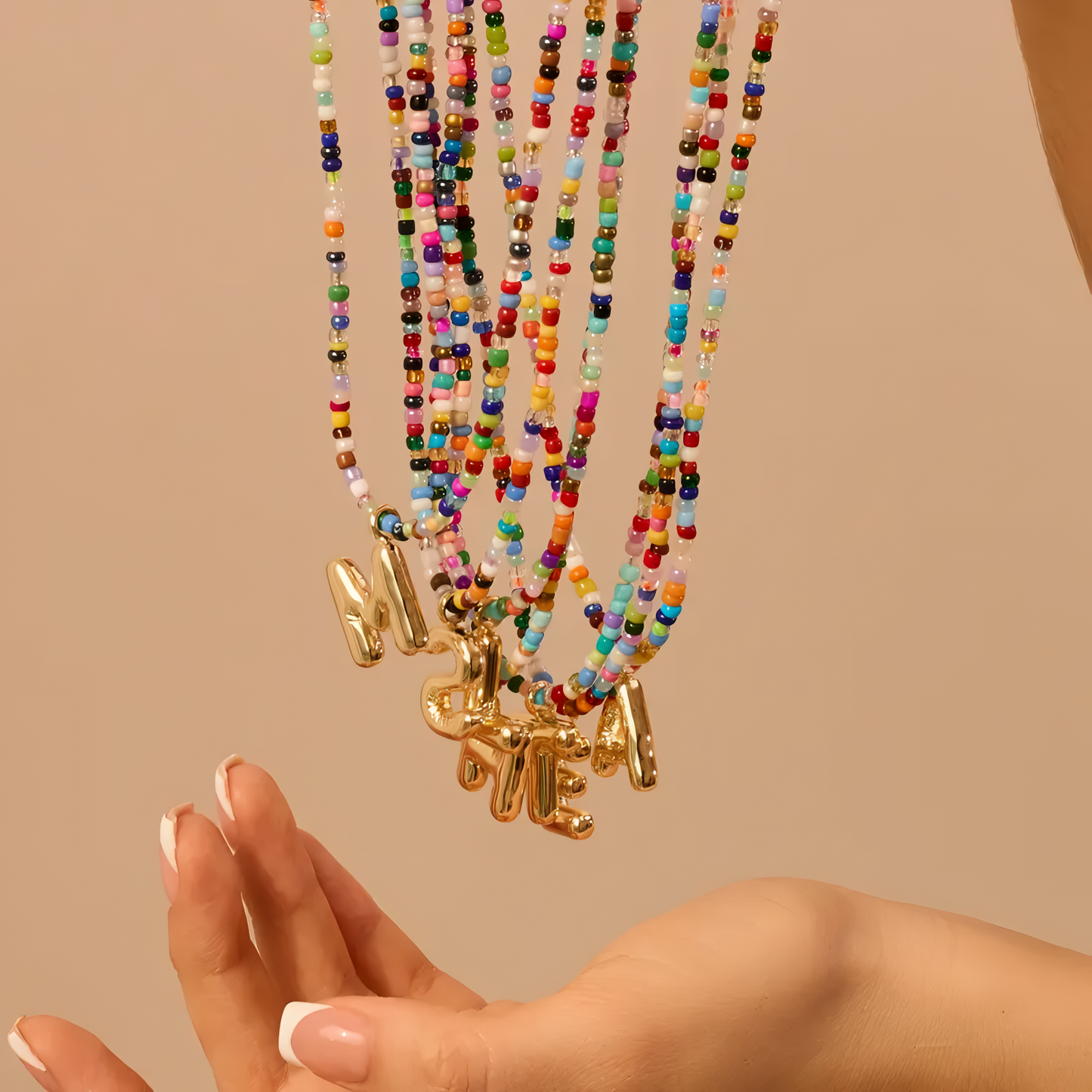 Boho Bloom Letter Necklace