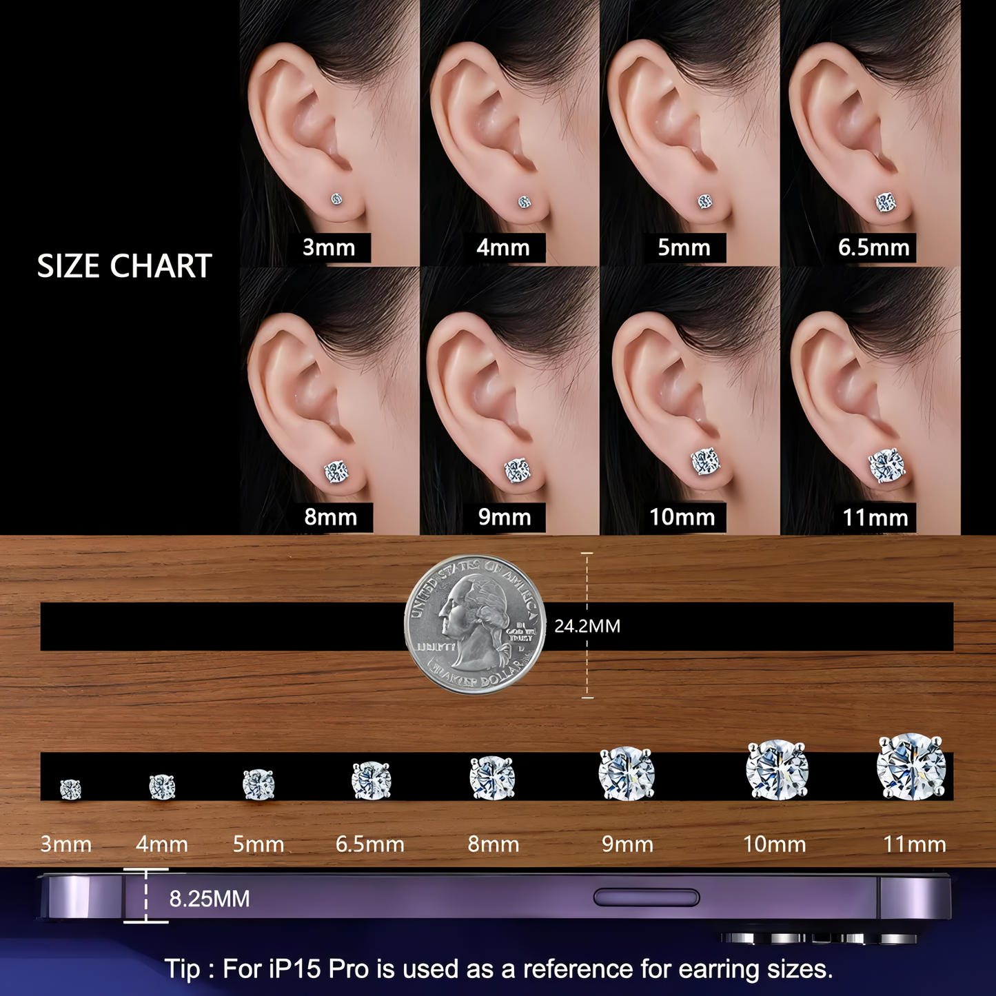 Eterna Moissanite Studs
