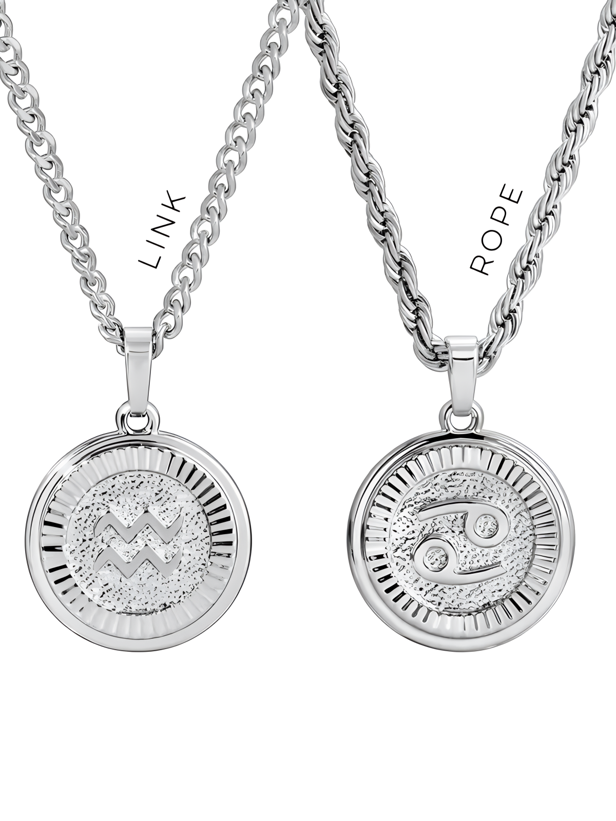 Silver Zodiac Necklace (Unisex)