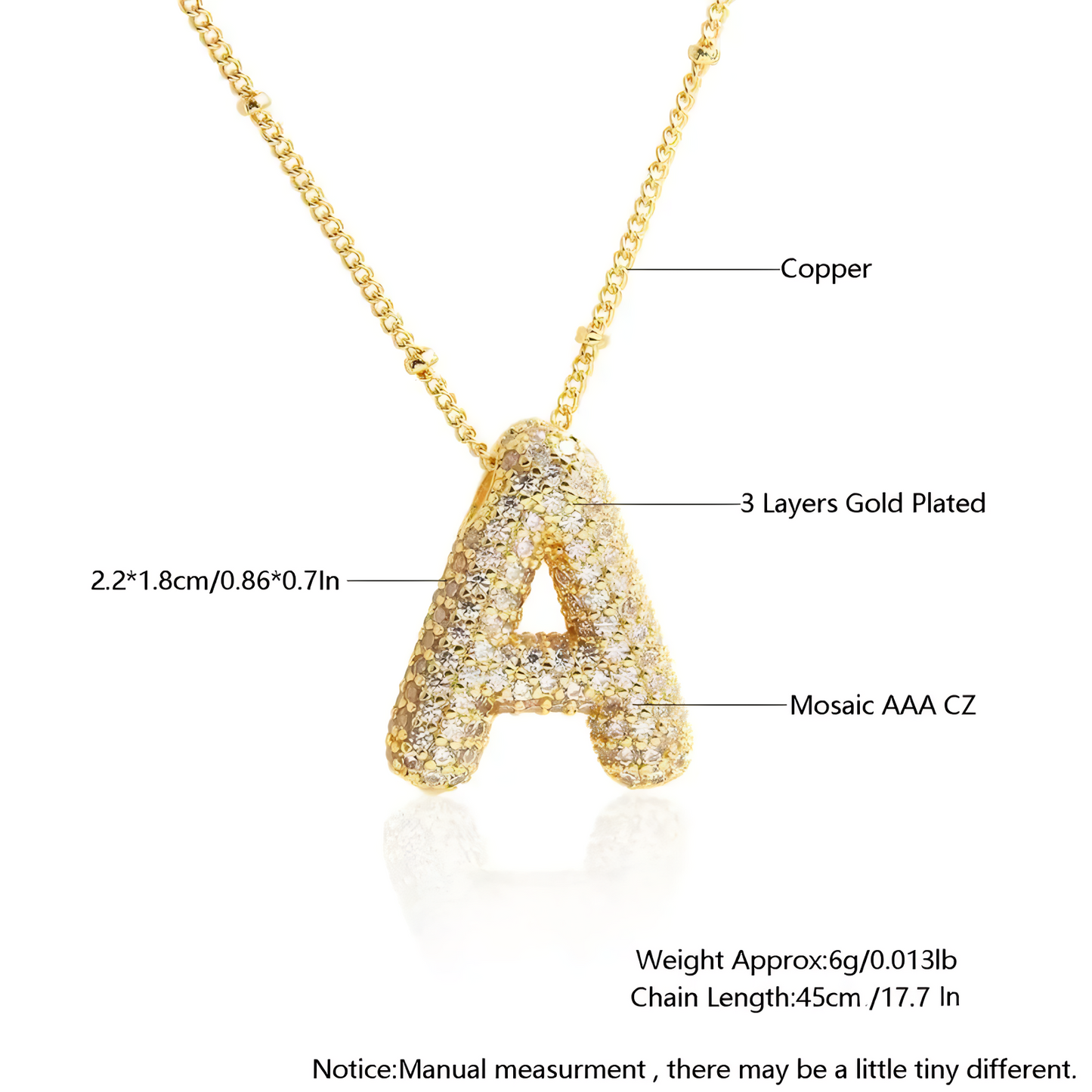 Bubble Letter Necklace