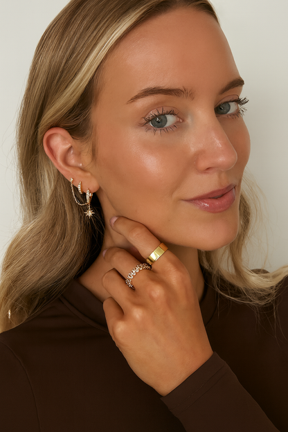 Golden Eternity Oval Ring