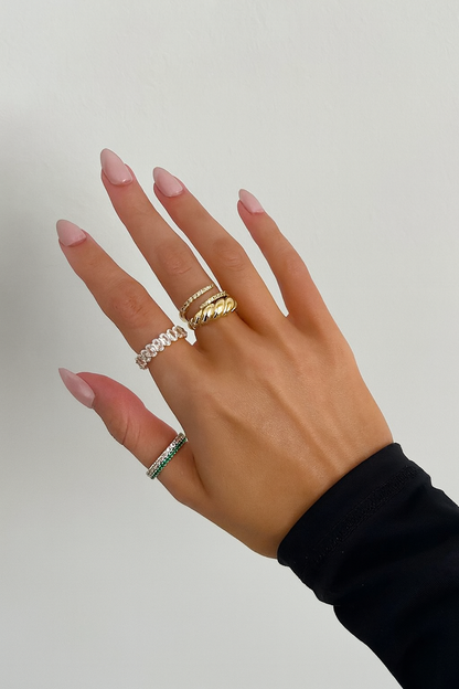 Golden Eternity Oval Ring