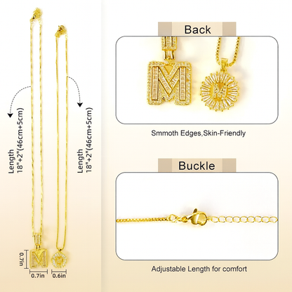 The Duo Charm Set Necklace