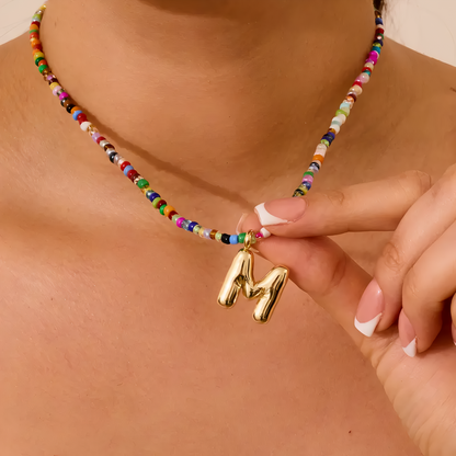 Boho Bloom Letter Necklace