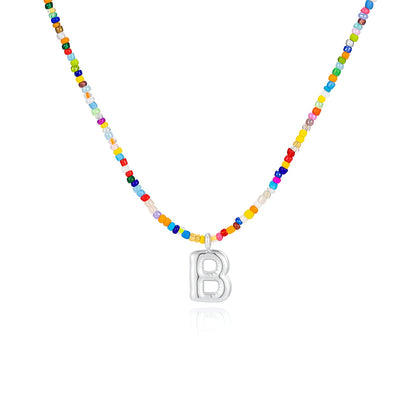 Boho Bloom Letter Necklace