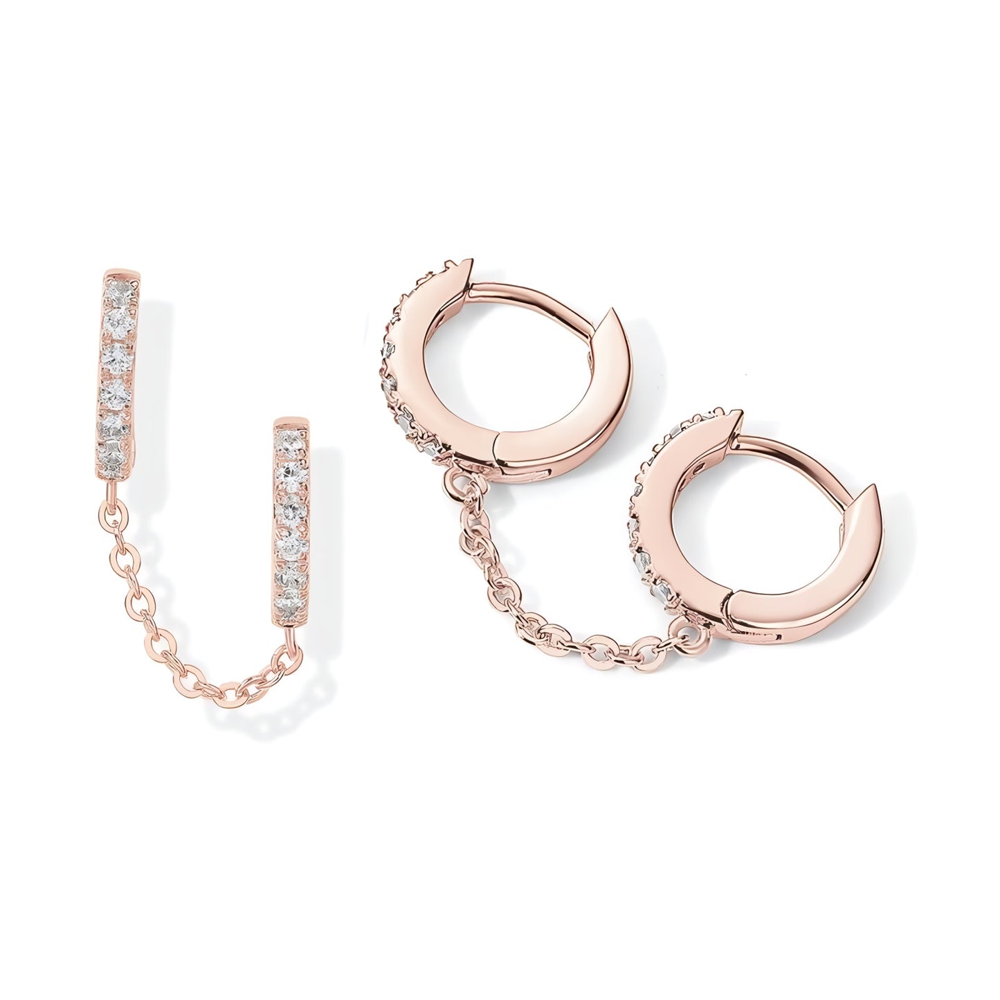 Golden Link Chain Earrings