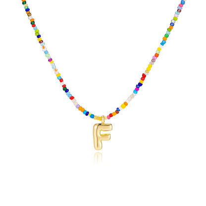 Boho Bloom Letter Necklace