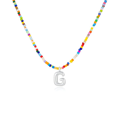 Boho Bloom Letter Necklace