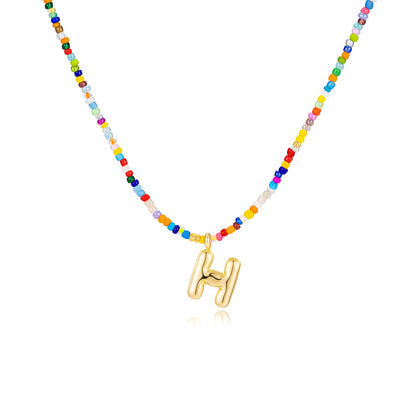 Boho Bloom Letter Necklace