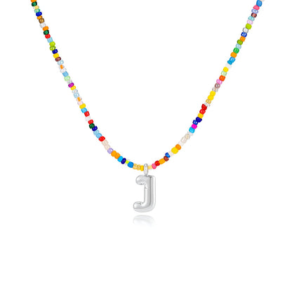 Boho Bloom Letter Necklace