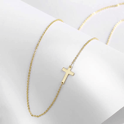 Mini Cross Choker Pendant Necklace