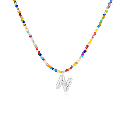 Boho Bloom Letter Necklace