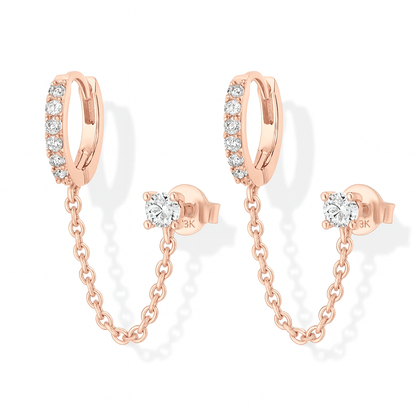 Golden Link Chain Earrings