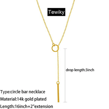 Circle Bar Y Necklace