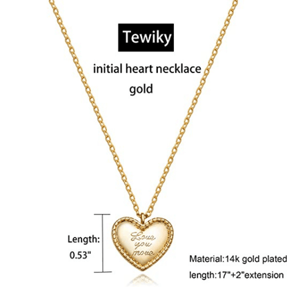 Love Your Mom Heart Shaped Necklace