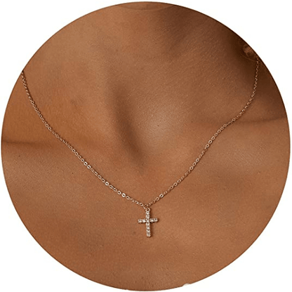 Sparking Cross CZ Pendant Necklace