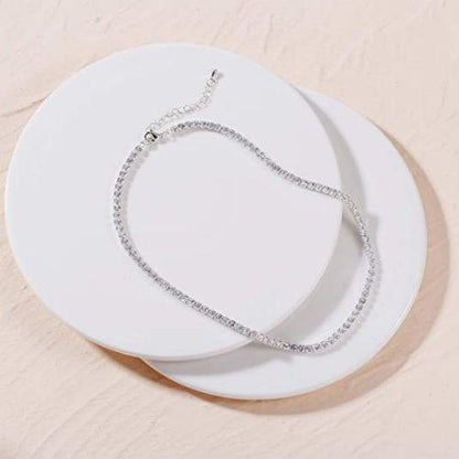 Sparking Rhinestone Double Layer Tennis Necklaces