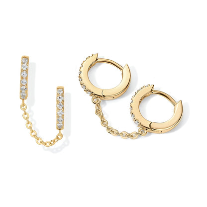 Golden Link Chain Earrings