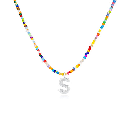 Boho Bloom Letter Necklace