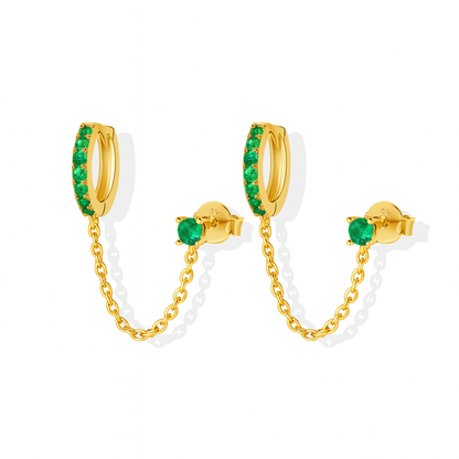 Golden Link Chain Earrings