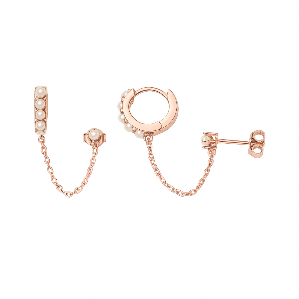 Golden Link Chain Earrings