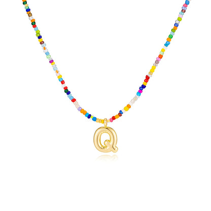 Boho Bloom Letter Necklace