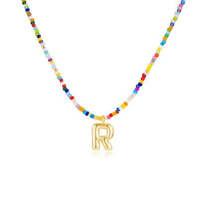 Boho Bloom Letter Necklace