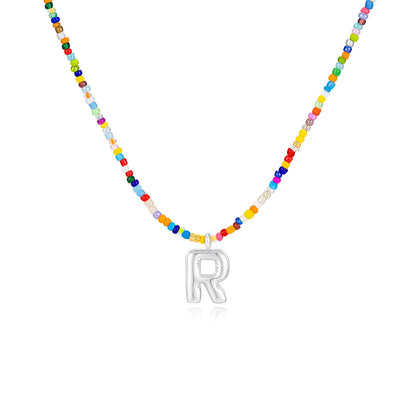 Boho Bloom Letter Necklace