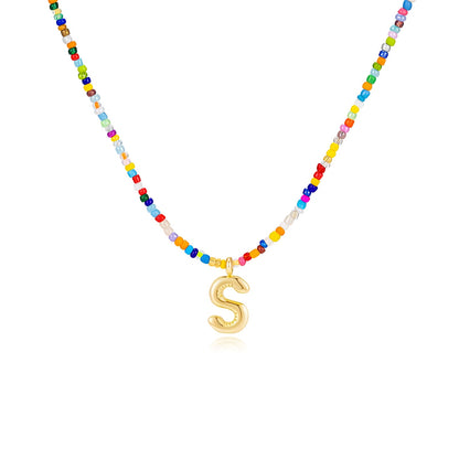 Boho Bloom Letter Necklace
