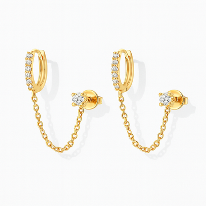 Golden Link Chain Earrings