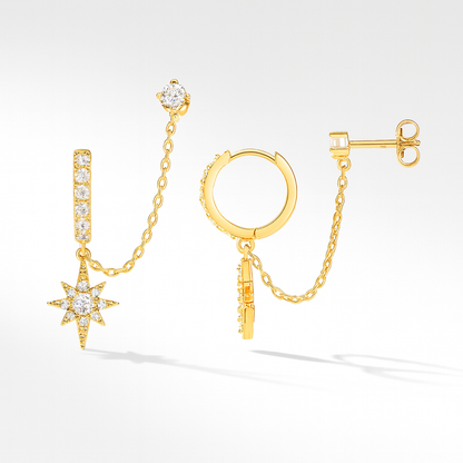 Golden Link Chain Earrings