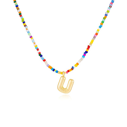 Boho Bloom Letter Necklace