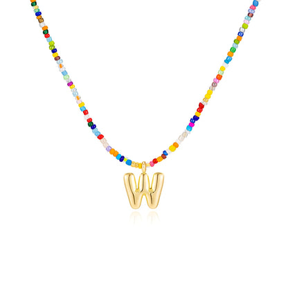 Boho Bloom Letter Necklace