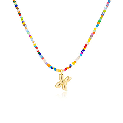 Boho Bloom Letter Necklace